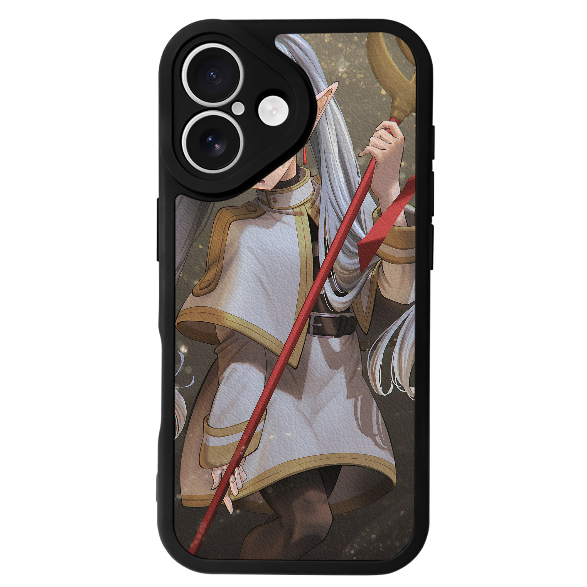 （画像用） 葬送のフリーレン Frieren 【iPhone 16シリーズ対応】シリコンスマホケース（レザー調） 材質：シリコン